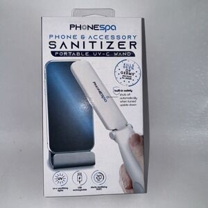 PHONE SPA Cell Phone & Accessory Portable Sanitizer Tzumi White UV-C NEW